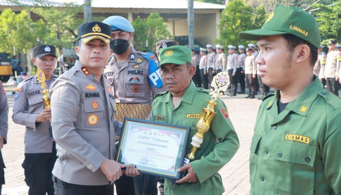 Polres Nganjuk Gelar Apel Ketua Satkamling