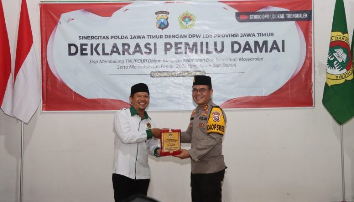 Kapolres Trenggalek Apresiasi Deklarasi Pemilu Damai DPW LDII