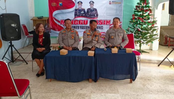 Dalam Program Minggu Kasih, Kapolres Tulungagung Himbau Tidak Terprovokasi Berita Hoax