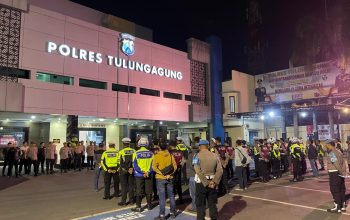 Jelang Pelantikan Presiden, Polres Tulungagung Gelar Patroli skala besar