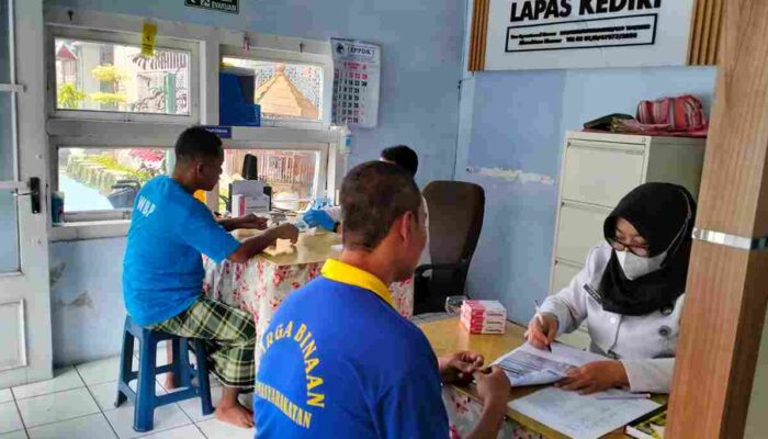Lapas Kediri Laksanakan Screening HIV bagi WBP sebagai Upaya Pencegahan Penyakit Menular