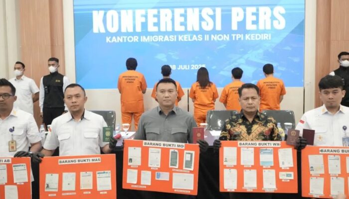 Imigrasi Kediri Tangkap Lima WNA yang Salahi Aturan