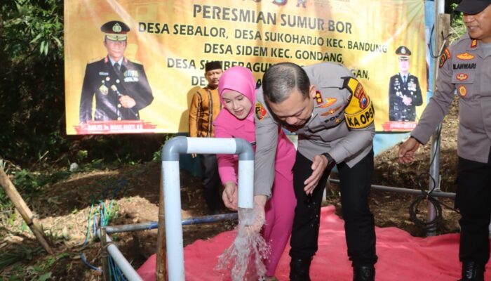 Polres Tulungagung Resmikan 6 Sumur Bor untuk Bantu Masyarakat Kekurangan Air Bersih