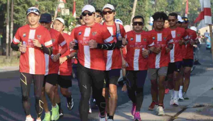 “Run For Hero”: Lari Lintas Kota Polres Tulungagung Menggugah Semangat Nasionalisme