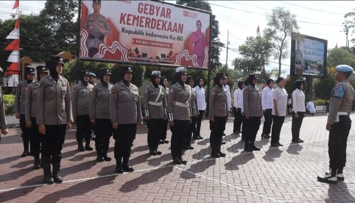 Apa Saja yang Diperiksa? Polwan Ttenggalek Jalani Gaktibplin Jelang HUT ke-77