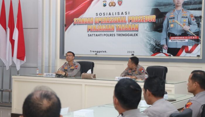 Kapolres Trenggalek Tekankan Profesionalisme dan Sisi Humanis dalam Penjagaan Tahanan