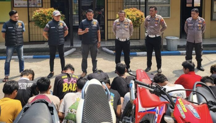 Puluhan Remaja dan Belasan Motor Diamankan Polisi Usai Terlibat Konvoi dan Membuat Onar di Jombang