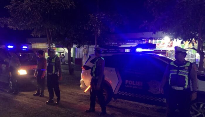 Upaya Jaga Kondusivitas Malam Minggu, Polres Trenggalek Gelar Patroli Skala Besar Bersinggungan
