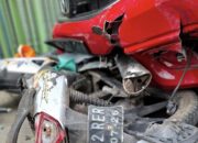 Pemotor Lansia Diseruduk Honda Brio di Boro Tulungagung 