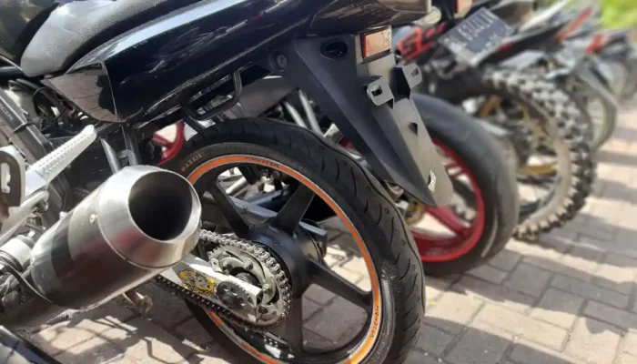 Satlantas Polres Trenggalek Kandangkan 17 Motor Knalpot Brong