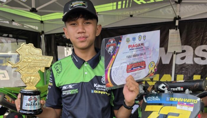 Fadila Navara Fahlevi, Crosser Muda Tulungagung Sabet Podium 2 di Kejurnas MX 125 Seri 1 Banten