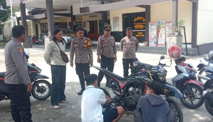 Polsek Kalangbret Tindak Tegas Knalpot Brong di Simpang Tiga Jetaan Tulungagung