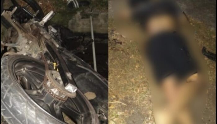 Gagal Menyalip, Pemotor Yamaha MX Tewas Tabrak Pohon di Depan Dinas Perikanan Tulungagung