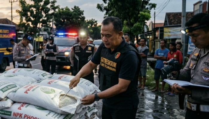 Licik! Siasat Penjual Pupuk Ilegal di Tulungagung: Ganti Kemasan NPK Phoska, Isinya Ternyata di Bawah Standar