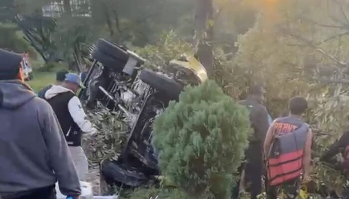 Truk Pengangkut Ikan Asal Lamongan Terguling di JLS Tulungagung, Dua Orang Terluka