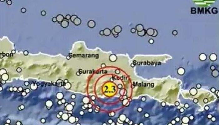 Info BMKG: Gempa Magnitudo 2,3 Guncang Tulungagung, Berpusat di Darat Kedalaman 124 Km