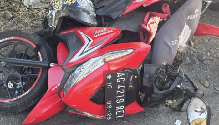Tiga Pelajar Terluka, Adu Banteng Dua Sepeda Motor di Kauman Tulungagung, Alami Luka berat