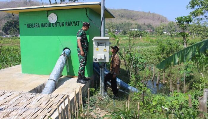 Pastikan Irigasi Berjalan Maksimal, Dandim Tulungagung Tinjau Irpom Bantuan Sterad di Desa Tamban