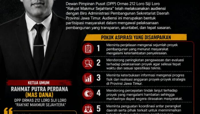 Ormas 212 Loro Siji Loro Geruduk Pemprov Jatim, Soroti Proyek Molor dan Tuntut Transparansi Anggaran