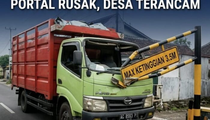 Truk Tonase Besar Masih Nekat Menerobos, Dishub Tulungagung Minta Masyarakat Ikut Awasi Portal