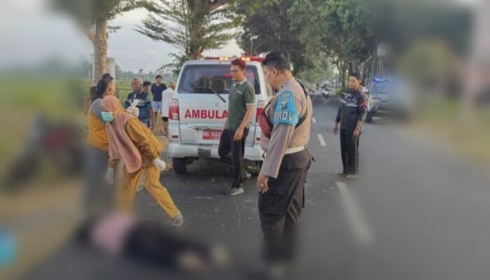 Tragis! Terpesong ke Tengah Jalan, Pesepeda di Sumbergempol Tulungagung Tewas Tertabrak Motor