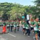 Jaga Kebugaran dan Cegah Cedera, Anggota Makodim Tulungagung Gelar Aerobik Lari Santai di Alun-alun