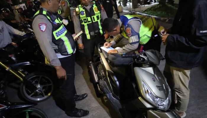 Sasar Pinka hingga Alun-Alun, Polsek Tulungagung Kota Jaring 19 Motor Knalpot Brong dan Indikasi Balap Liar
