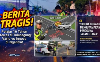 Tragis! Pelajar 16 Tahun di Tulungagung Tewas Usai Vario vs Innova di Ngantru, Polisi Buka Suara